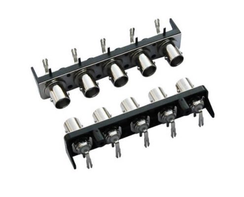 bnc高清視頻連接器 黑色塑膠外殼 彎式母頭 PCB電路板