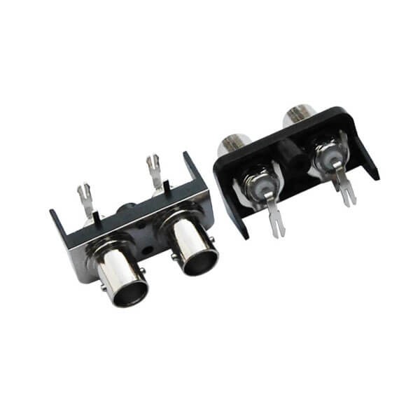 bnc 母頭黑色塑膠外殼絕緣 射頻同軸 PCB板端