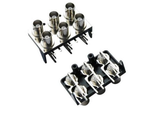 pcb 連接器 6射頻同軸鋅合金 彎式母頭