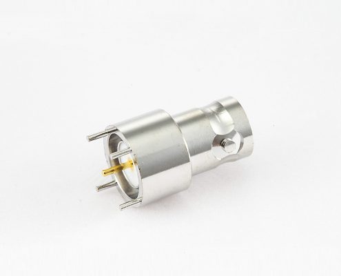 BNC連接器50歐姆母頭直式焊接PCB板的座子