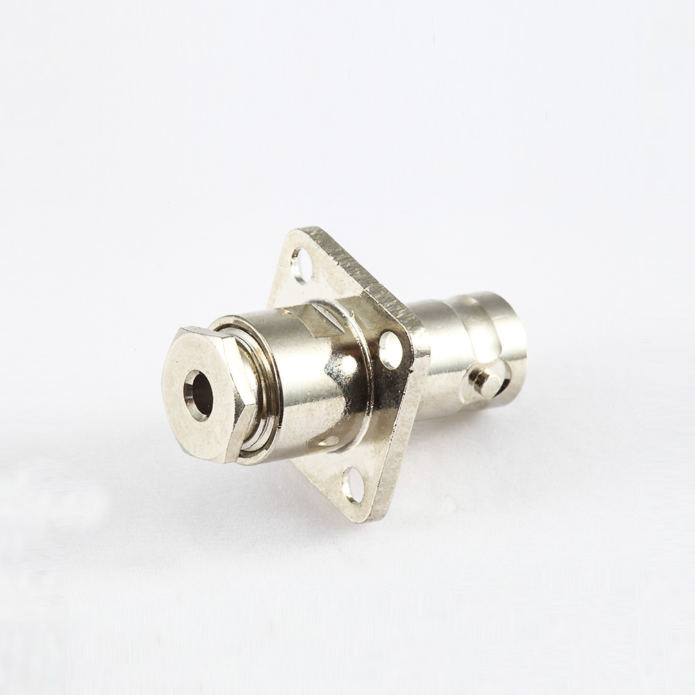 BNC母頭直式帶法蘭盤(pán)裝接SYV50-2電纜