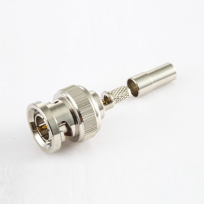 BNC 75Ω公頭直式壓接SYV75-2電纜 BNC 75Ω公頭直式壓接SYV75-2電纜