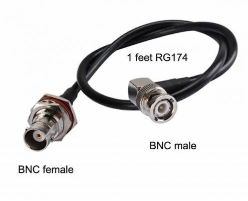 BNC接頭射頻線RG174接防水BNC母頭轉公頭