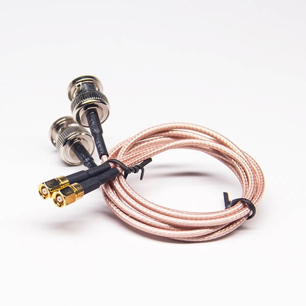 BNC同軸電纜線BNC公頭轉SMC 公頭接RG316線長50cm