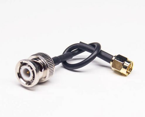 BNC轉SMA射頻線BNC公轉SMA公接RG174線長10cm