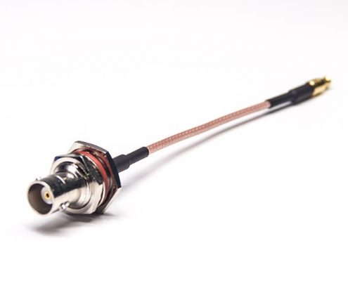 BNC接頭線材前鎖板防水母頭直式轉MCX直式公頭接RG316線