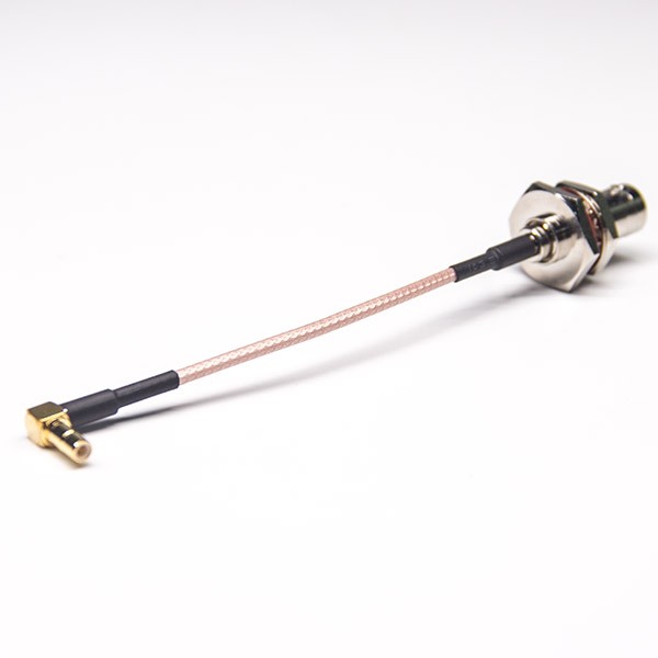 BNC轉SMB射頻線母頭直式50歐姆大六角防水前鎖板轉SMB彎式母頭接RG316線