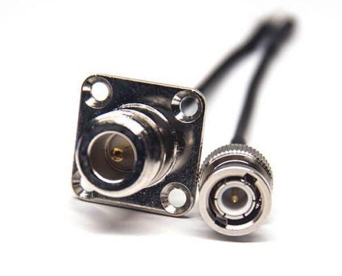 tnc轉bnc連接器電纜組裝BNC公頭180度轉TNC直母頭接RG174