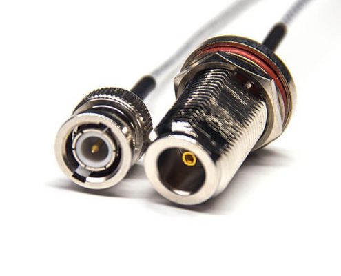 BNC接口180度直式公頭轉N型直式母頭接RG316