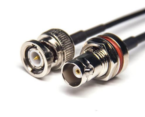 BNC母頭直式防水轉BNC公頭直式RF線材接RG174線